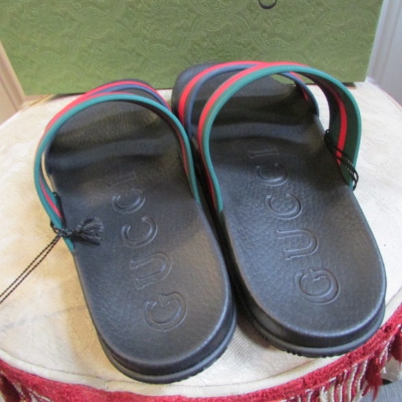 new GUCCI AGRADO GRG MEN\'S Rubber slides Sz UK 9/US 10 main image 11